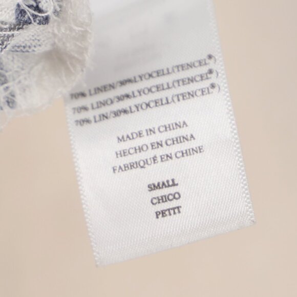 RAILS Roman Top Linen Blend in Snow Leopard Short Sleeves Size S - Picture 7 of 7